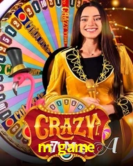 Crazy Time live game no m7game cassino com entretenimento ao vivo para jogadores do Brasil