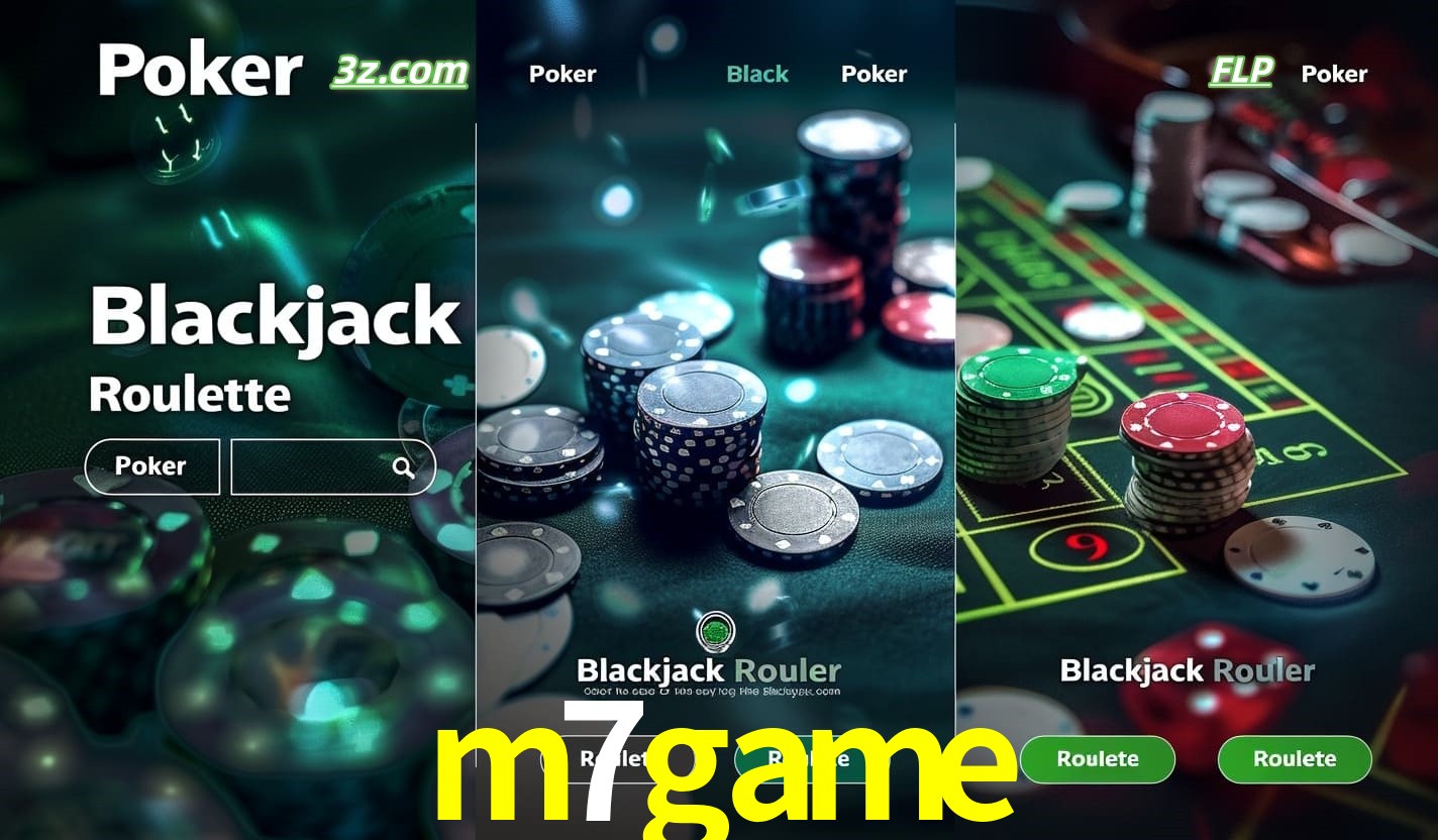 Cassino online m7game com Poker, Blackjack e Roleta ao vivo para jogadores do Brasil